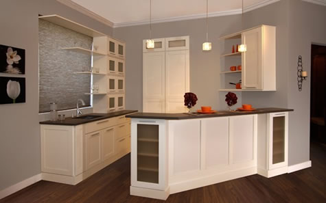 Stone Age Tile Fabuwood Cabinets - fabuwood cabinet - Shaker-Linen